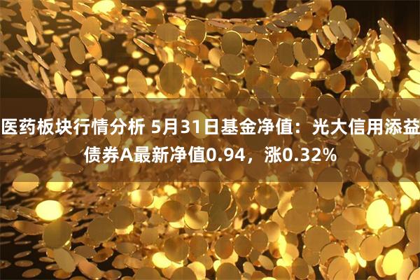 医药板块行情分析 5月31日基金净值：光大信用添益债券A最新净值0.94，涨0.32%
