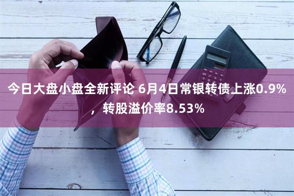 今日大盘小盘全新评论 6月4日常银转债上涨0.9%，转股溢价率8.53%