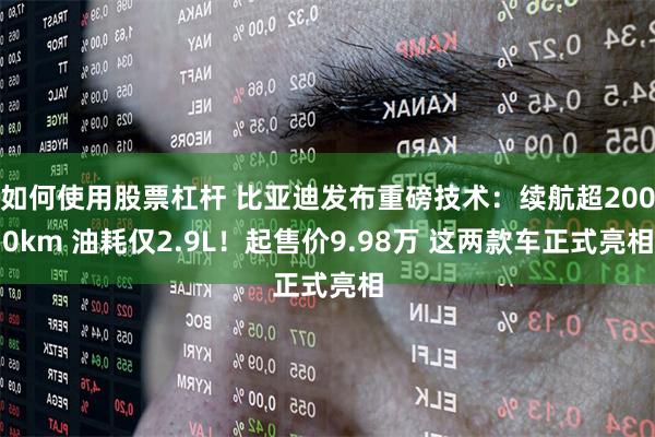 如何使用股票杠杆 比亚迪发布重磅技术：续航超2000km 油耗仅2.9L！起售价9.98万 这两款车正式亮相