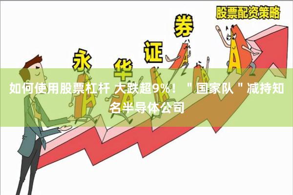 如何使用股票杠杆 大跌超9%！＂国家队＂减持知名半导体公司