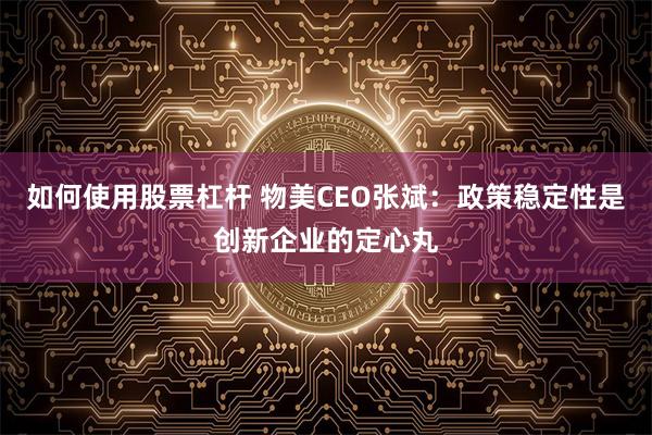如何使用股票杠杆 物美CEO张斌：政策稳定性是创新企业的定心丸