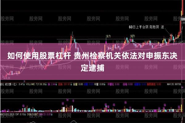 如何使用股票杠杆 贵州检察机关依法对申振东决定逮捕