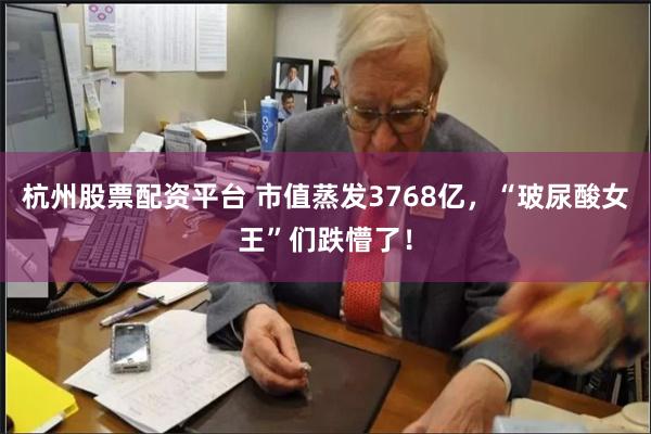 杭州股票配资平台 市值蒸发3768亿，“玻尿酸女王”们跌懵了！