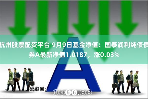 杭州股票配资平台 9月9日基金净值：国泰润利纯债债券A最新净值1.0187，涨0.03%