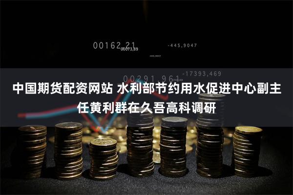 中国期货配资网站 水利部节约用水促进中心副主任黄利群在久